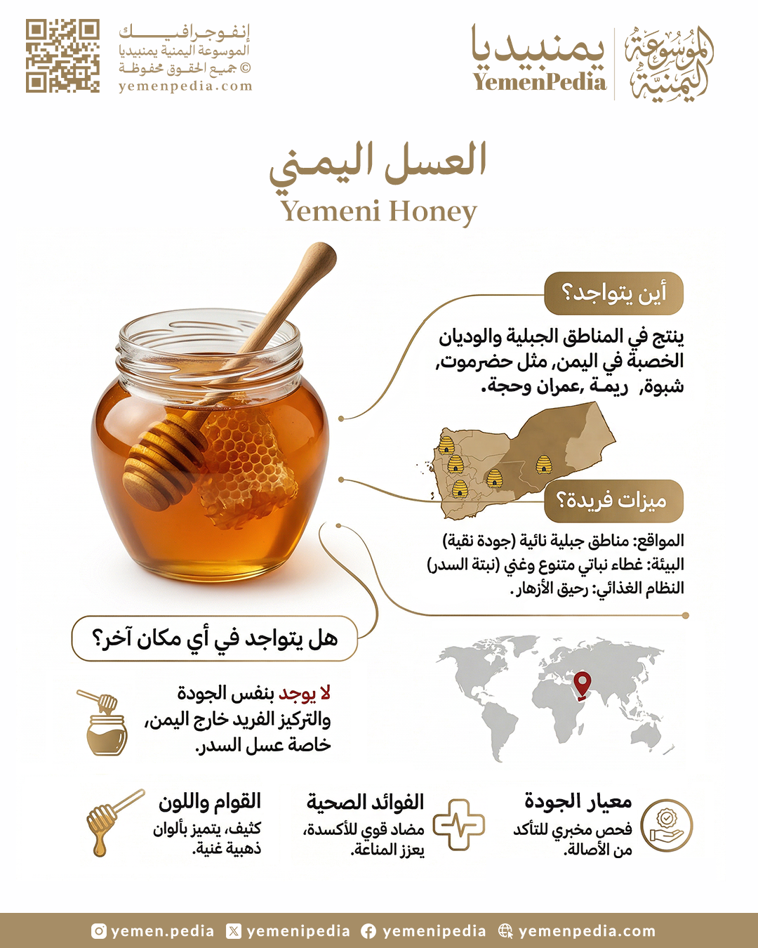 انفوجرافيك العسل اليمني